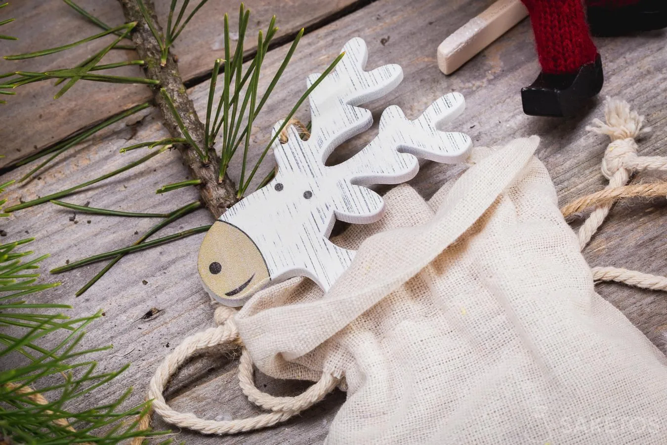 I sacchetti in tessuto come decorazioni natalizie