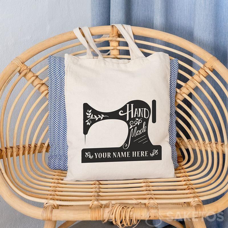 Borsa in cotone con logo - artigianato
