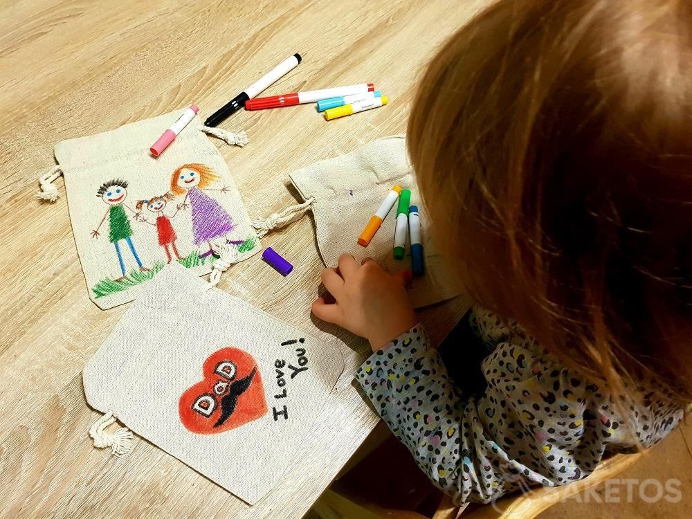 Sacchetti regalo in lino per mamma e papà