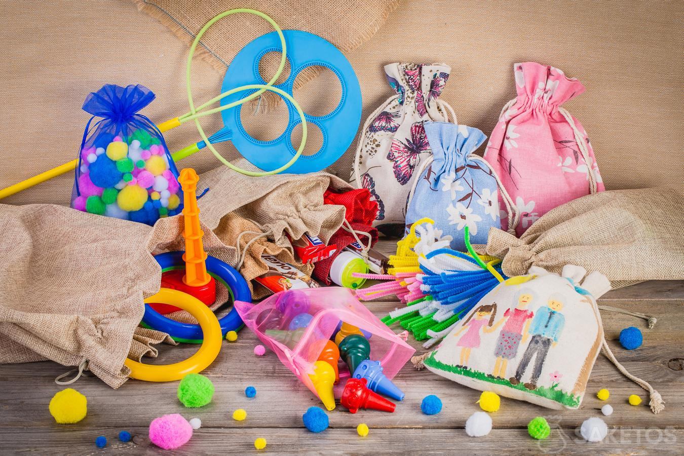 I sacchetti si adattano perfettamente ai gadget degli animatori