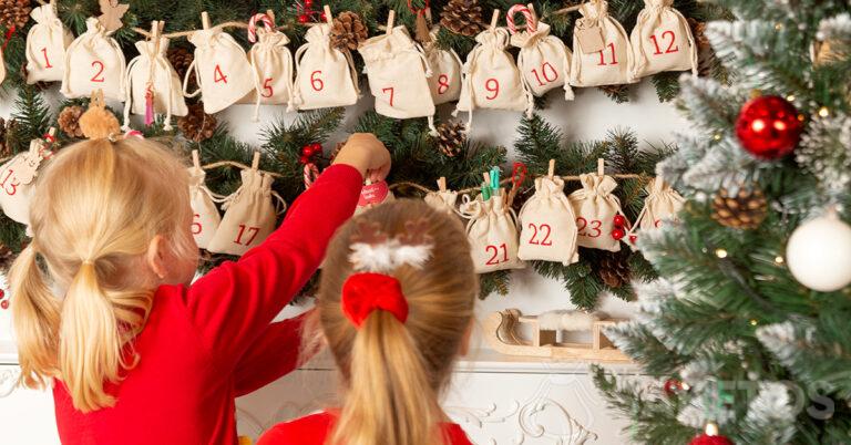 Calendario dell'avvento fai da te per bambini