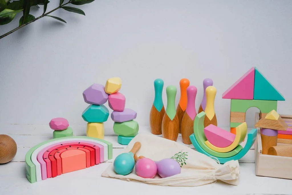 2.Giocattoli di legno per bambini