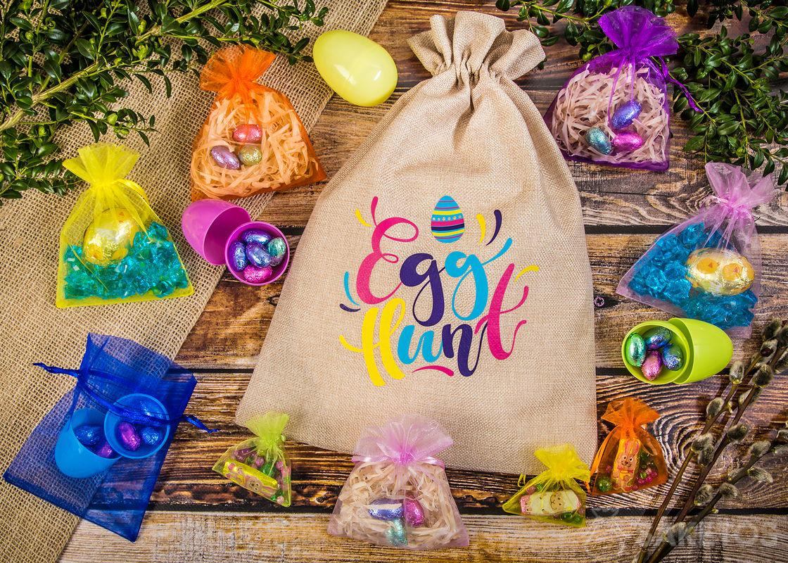 Sacco egg hunt e sacchetti per ovetti di cioccolato