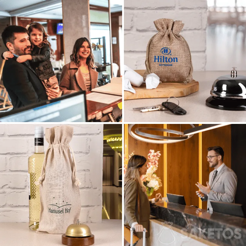 Sacchetti per gadget dell'hotel