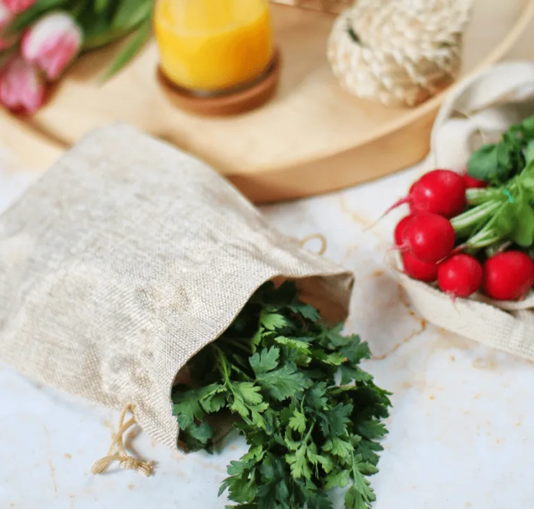 sacchetti di stoffa come imballaggio per alimenti