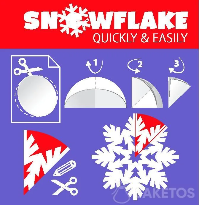Modello - fiocco di neve di carta