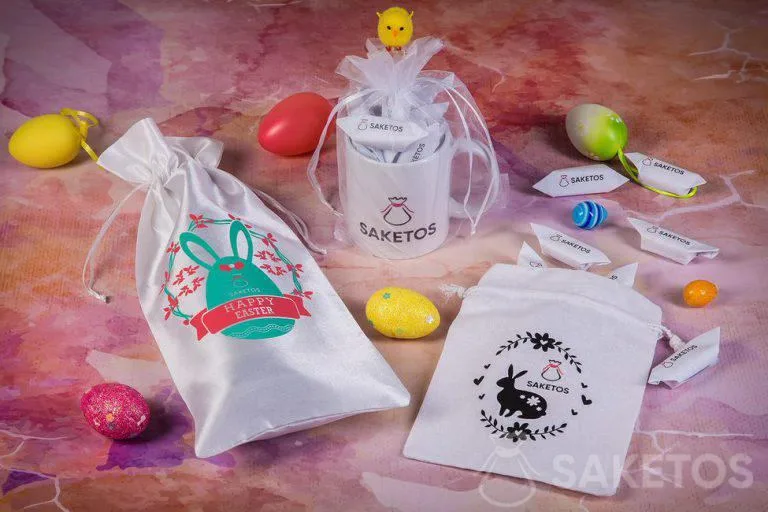 Regali aziendali e gadget promozionali in sacchetti di tessuto con logo aziendale