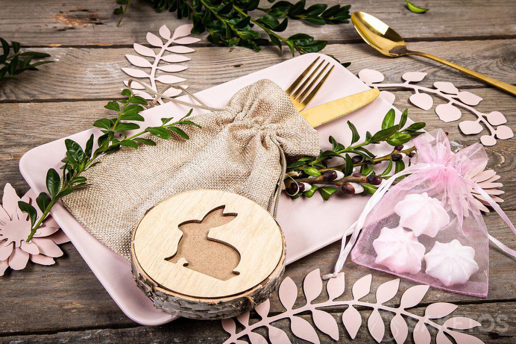Sacchetto di iuta per posate - sacchetti come decorazione della tavola e confezione per ringraziare gli ospiti