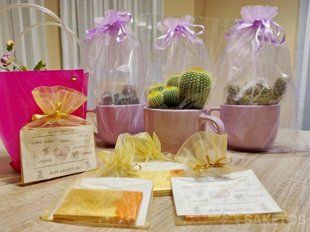 Confezione regalo per un insegnante - per la festa dell'insegnante e la fine dell'anno scolastico.