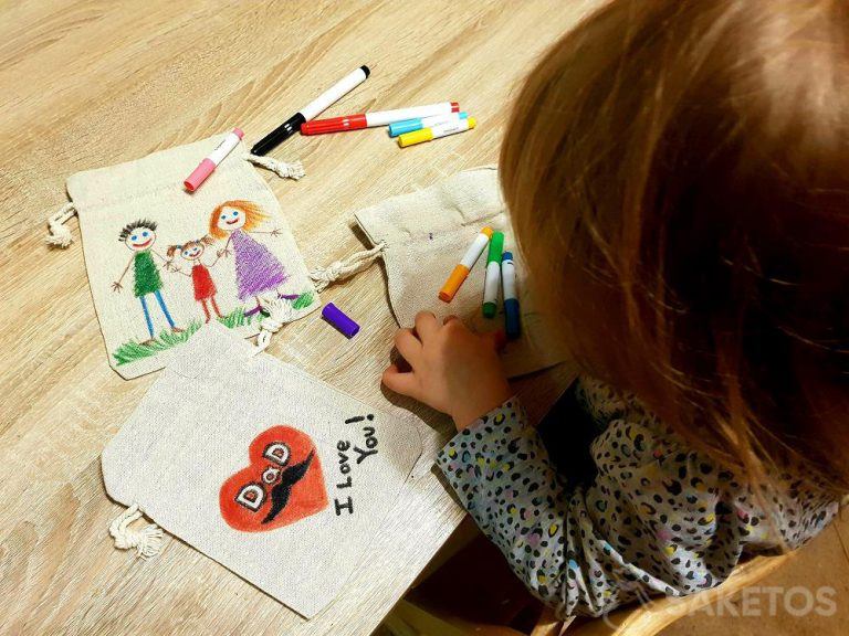 Sacchetti regalo in lino per mamma e papà