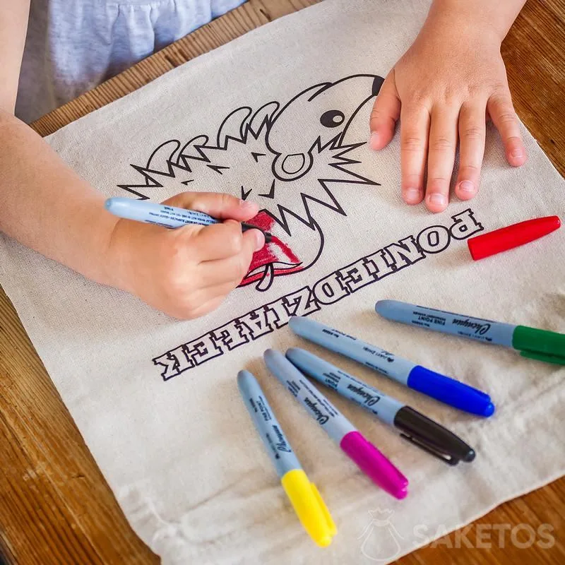 Sacco di lino da colorare per vestiti per bambini