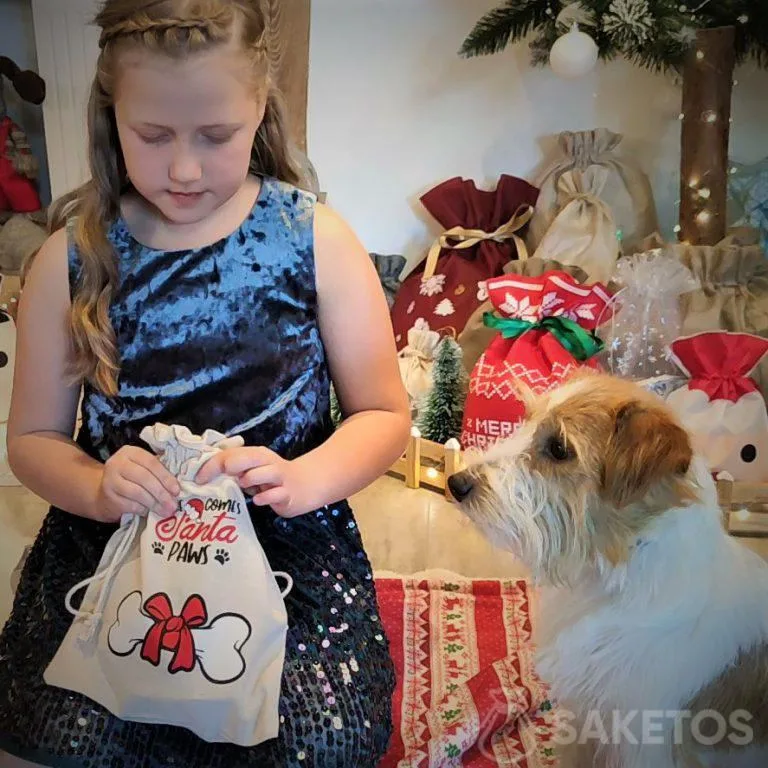 regali e gadget per cani - un sacchetto per una confezione regalo per un animale domestico