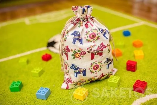 Sacchetto decorativo per la stanza dei bambini per mattoncini Lego Duplo