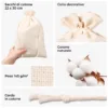 Cordoncino resistente e dettagli - sacchetti di cotone eco