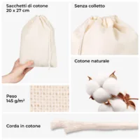 Cotone ecologico di alta qualità - sacchetti di cotone