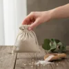 Sacchetti di lino come confezione per sali da bagno