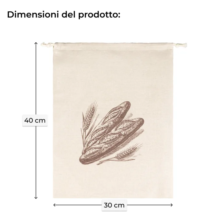 Sacchetto riutilizzabile per pane con rivestimento TPU